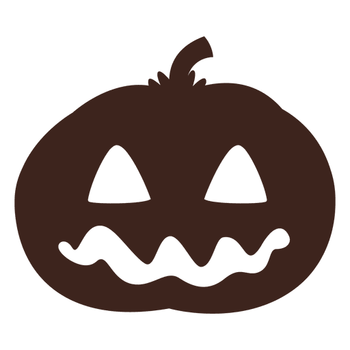 Halloween Kürbismaske Silhouette PNG-Design