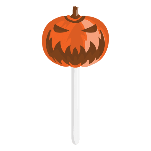 Halloween gruseliger Kürbis süßer Lolypop PNG-Design