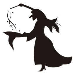 Halloween witch silhouette hat PNG Design
