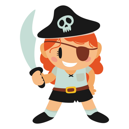 Dibujos animados de disfraces de halloween pirata