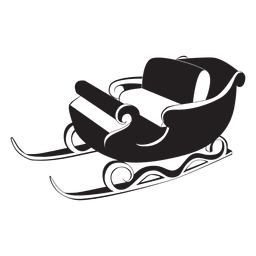 Der Schlitten des Weihnachtsmanns rutscht PNG-Design