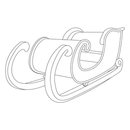 Deslizamiento de trineo de Santa Diseño PNG