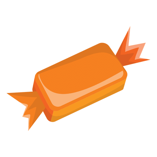 Einfacher orange Halloween-Bonbon PNG-Design