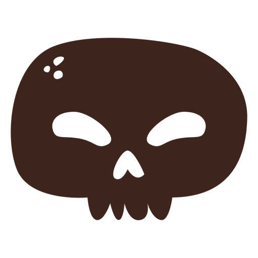 Máscara de silhueta de crânio Desenho PNG