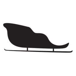 Basic sleigh sliding silhouette Transparent PNG