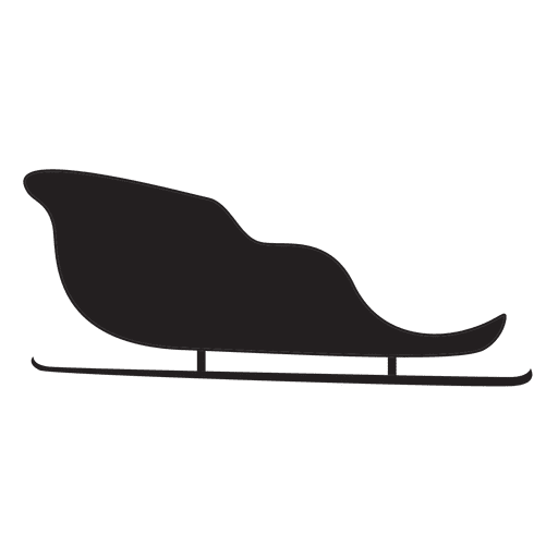 Basic sleigh sliding silhouette PNG Design