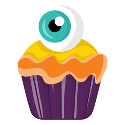 Tasty colorful halloween cupcake - Transparent PNG & SVG vector file