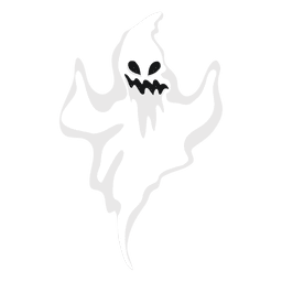 White ghost silhouette PNG Design