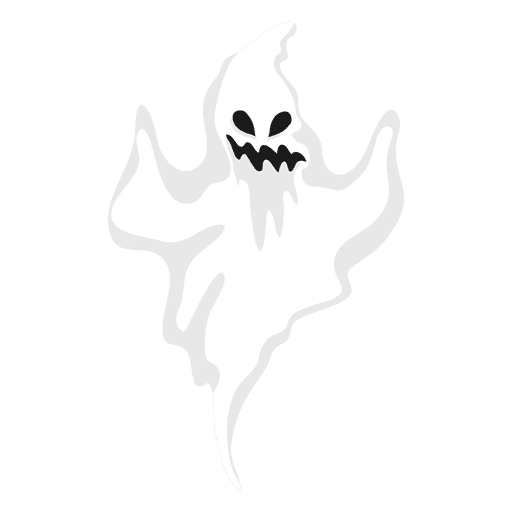 White ghost silhouette PNG Design