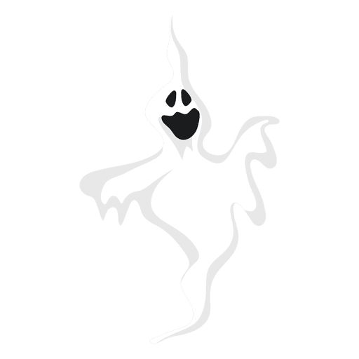 White ghost silhouette 12 PNG Design