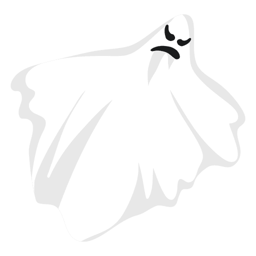 Silueta de fantasma blanco 15 Diseño PNG