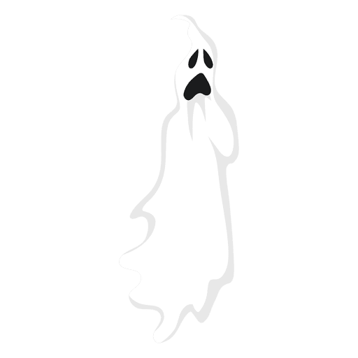 Silueta de fantasma blanco 16 Diseño PNG