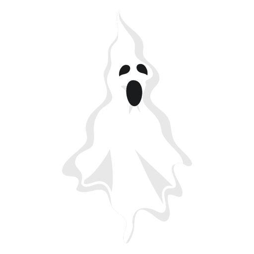 Silueta de fantasma blanco 2 Diseño PNG