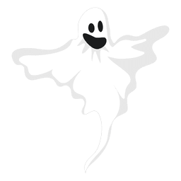 Silueta fantasma blanco 4 Diseño PNG