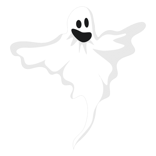 White ghost silhouette 4 PNG Design