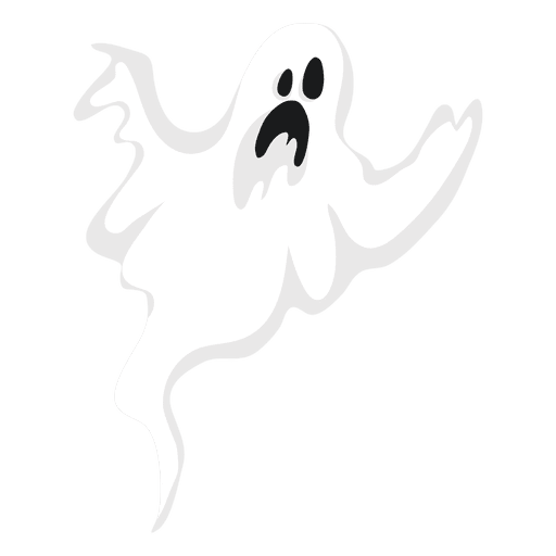 Silhueta fantasma branca 6 Desenho PNG