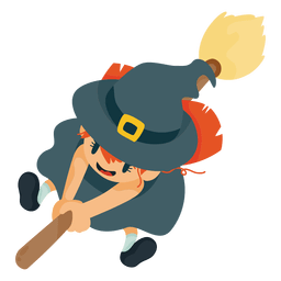Witch halloween cartoon costume PNG Design
