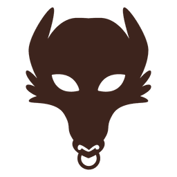 Silhueta de máscara de lobo Desenho PNG