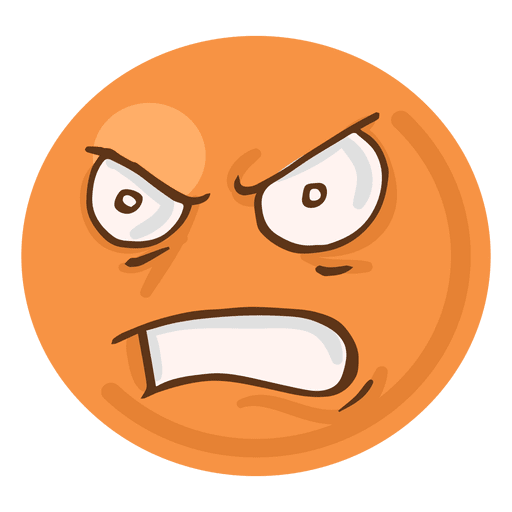 Wütendes Wutgesicht Emoji PNG-Design