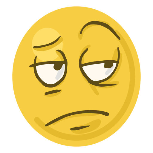 Gelangweiltes Gesicht Emoji PNG-Design