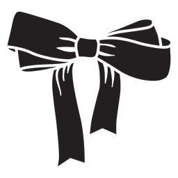 Bow tie black silhouette PNG Design
