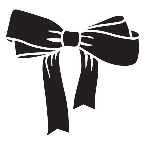 Bow tie black silhouette PNG Design