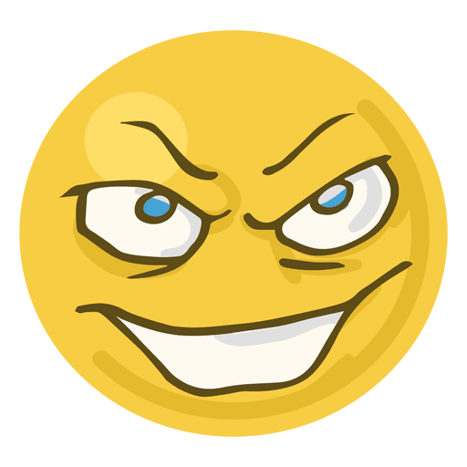 Evil face emoji PNG Design