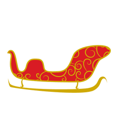 Deslizamiento de trineo dorado Diseño PNG