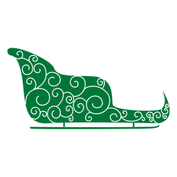 Deslizamento de trenó verde Desenho PNG