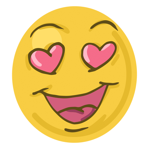 Amor rosto emoji Desenho PNG