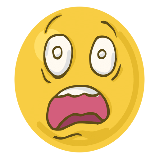 Cara de choque emoji Diseño PNG