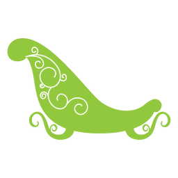 Green sleigh christmas sliding PNG Design