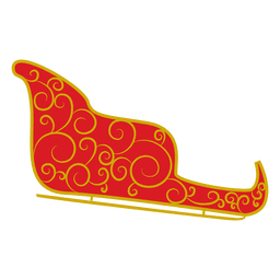 Sleigh Sliding With Curls PNG & SVG Design For T-Shirts