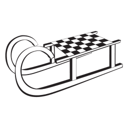 Sleigh sliding race PNG Design