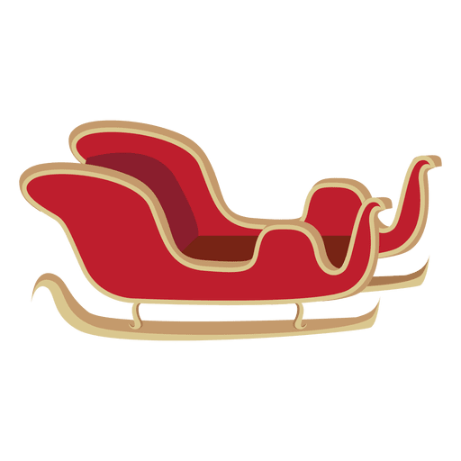 Trineo serpenteante deslizante rojo Diseño PNG
