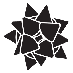 Star bow black PNG Design