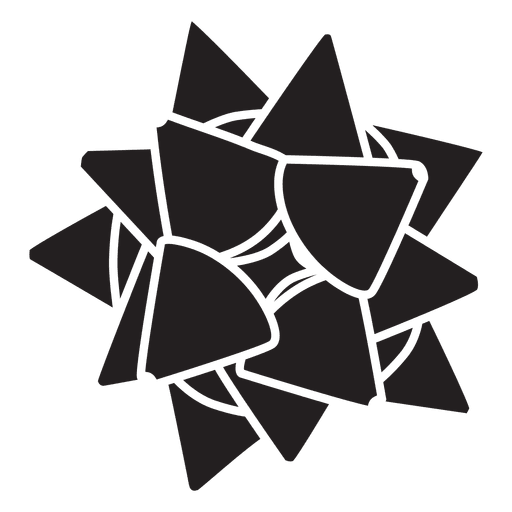 Star bow black PNG Design