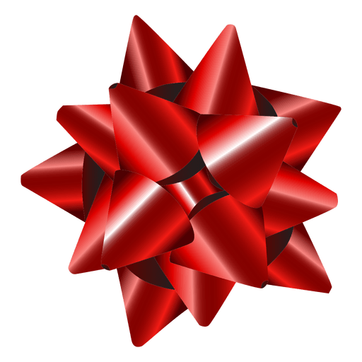 Star bow red PNG Design