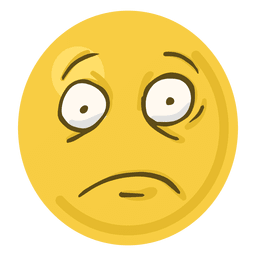 Surprised emoji face PNG Design