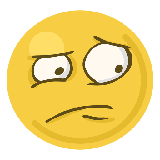 Besorgtes Gesicht Emoji PNG-Design