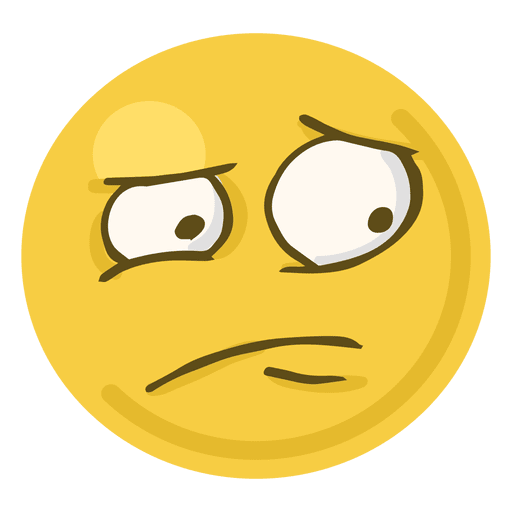 Emoji cara preocupado Desenho PNG