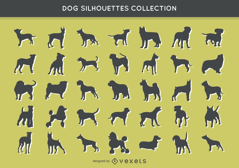 35 dog silhouettes collection 35 dog silhouettes collection