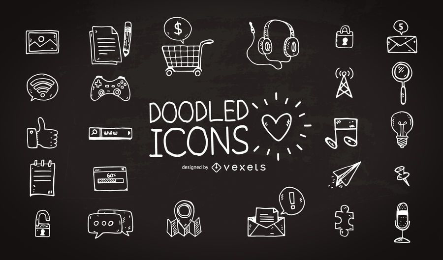 Hand drawn icon collection Hand drawn icon collection