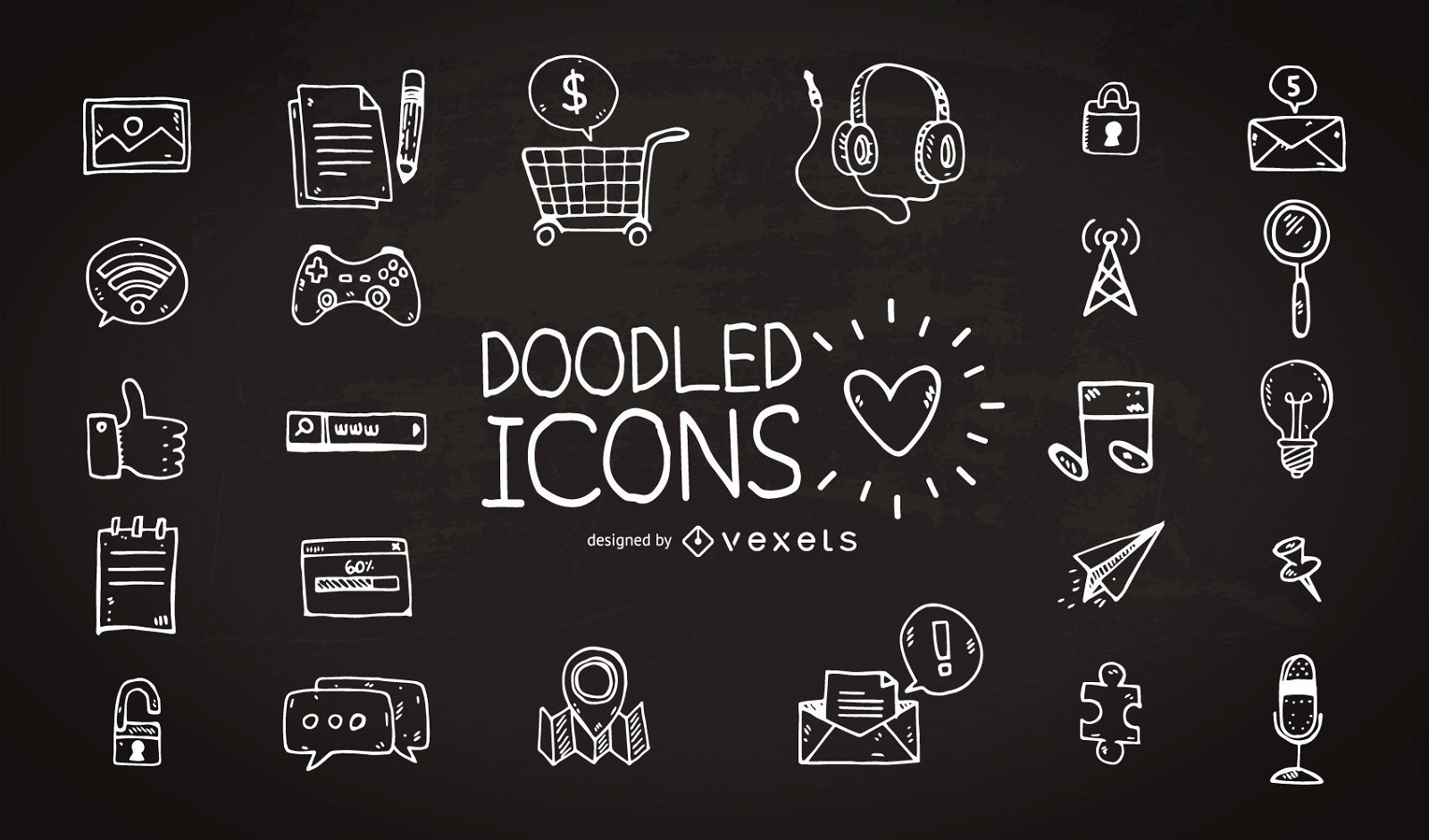Hand drawn icon collection