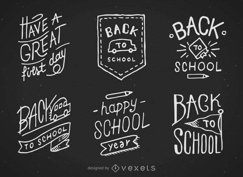 Volver a la escuela dibujado a mano diseños de pizarra Volver a la escuela dibujado a mano diseños de pizarra