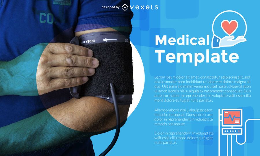 Medical template design with image and text Medical template design with image and text