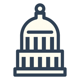 Usa capitol stroke icon PNG Design