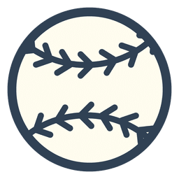 Icono de trazo de pelota de béisbol Diseño PNG
