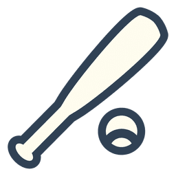Icono de golpe de béisbol Diseño PNG