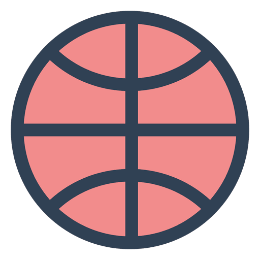 Icono de trazo de pelota de baloncesto